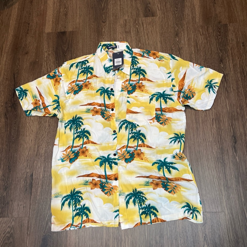 NWT Tropical Print Men's Cabana Shirt  2xl